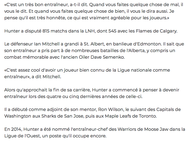 Le REDNECK-COACH qui a tenté d'HUMILIER Alexis Lafrenière...