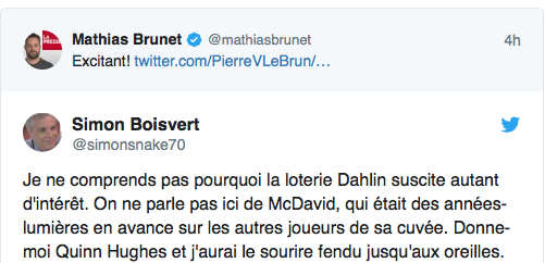 Le SNAKE SOUS-ESTIME Rasmus Dahlin...