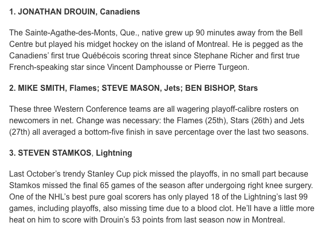 Les 10 PERSONNES les plus SOUS PRESSION dans la LNH...