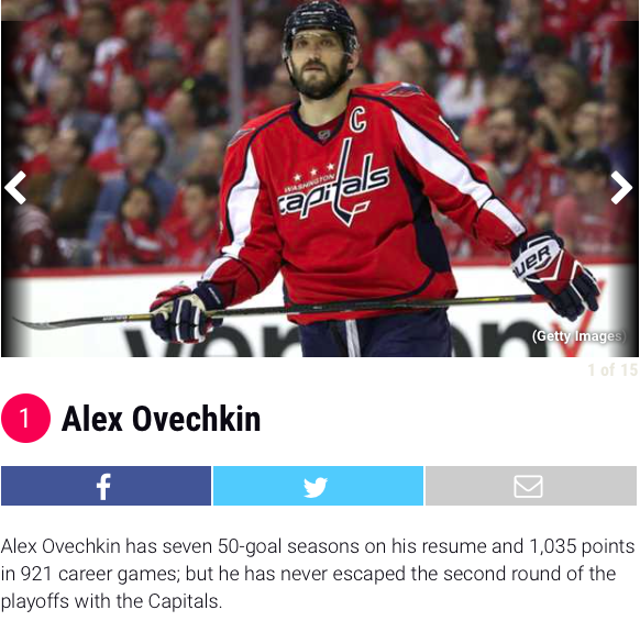 Les 15 vétérans qui n'ont jamais gagné la Coupe Stanley...