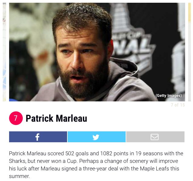 Les 15 vétérans qui n'ont jamais gagné la Coupe Stanley...