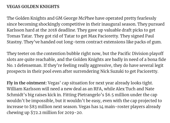 Les 5 destinations possibles pour Alex Pietrangelo...