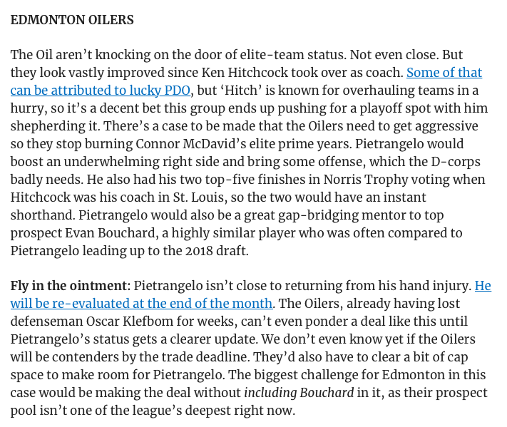 Les 5 destinations possibles pour Alex Pietrangelo...