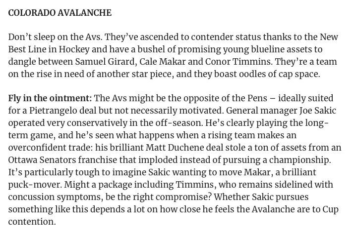 Les 5 destinations possibles pour Alex Pietrangelo...