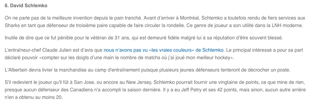 Les 6 joueurs du CH, qui pourraient rebondir ?