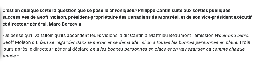 Les chemins de Geoff Molson et Marc Bergevin...