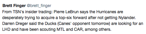 Les Ducks surveillent le Canadien...
