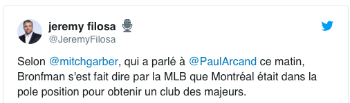 Les Expos de retour l'an prochain...