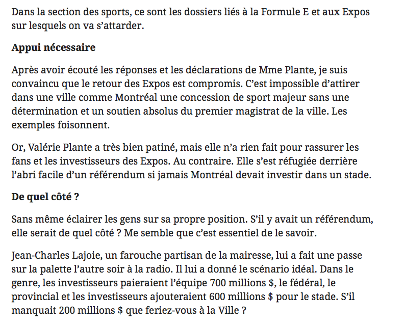 Les EXPOS sont MORTS-NÉS...À cause de la GRANO...