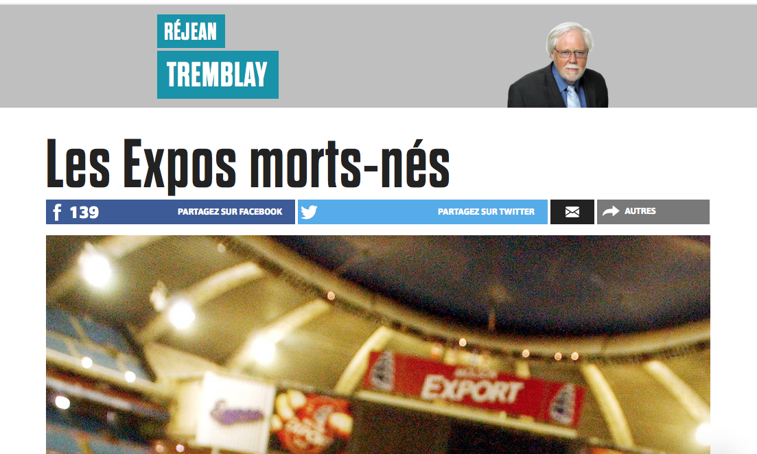 Les EXPOS sont MORTS-NÉS...À cause de la GRANO...