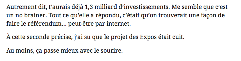 Les EXPOS sont MORTS-NÉS...À cause de la GRANO...