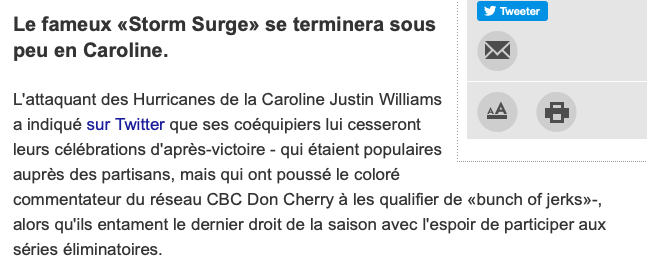 Les Hurricanes n'ont pas de COUILLES...