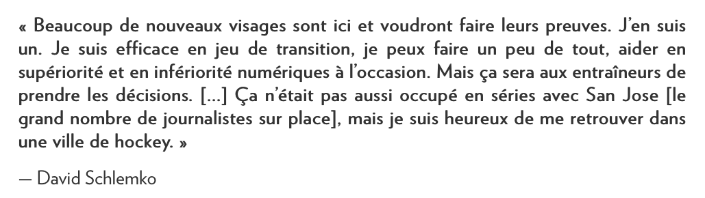  Les joueurs du CH n'ont pas fait de TJ OSHIE...