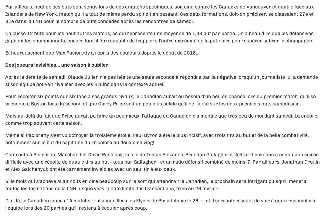 Les joueurs ont LÂCHÉ Claude Julien!!!!!!!!