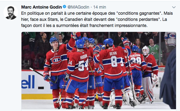 Les journalistes QUÉBÉCOIS FRANCOPHONES son vraiment nés pour un petit pain...
