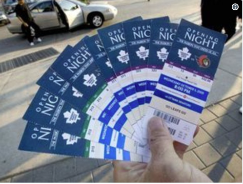 Les Maple Leafs ne chargent pas 150$ de plus pour imprimer ses billets de saison...