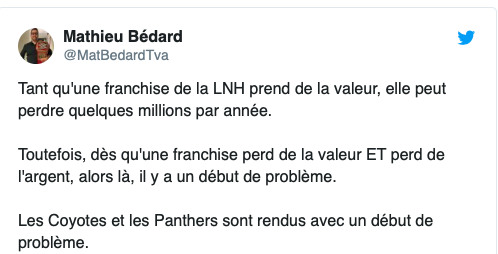 Les Panthers....la DERNIÈRE CHANCE des Nordiques...
