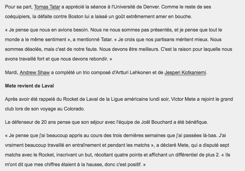 Les partisans du CH méritent surtout...un nouveau DG...