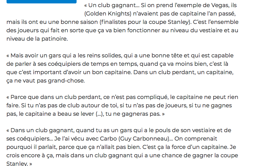 Les propos de Ben Brunet continuent de faire JASER ce matin...