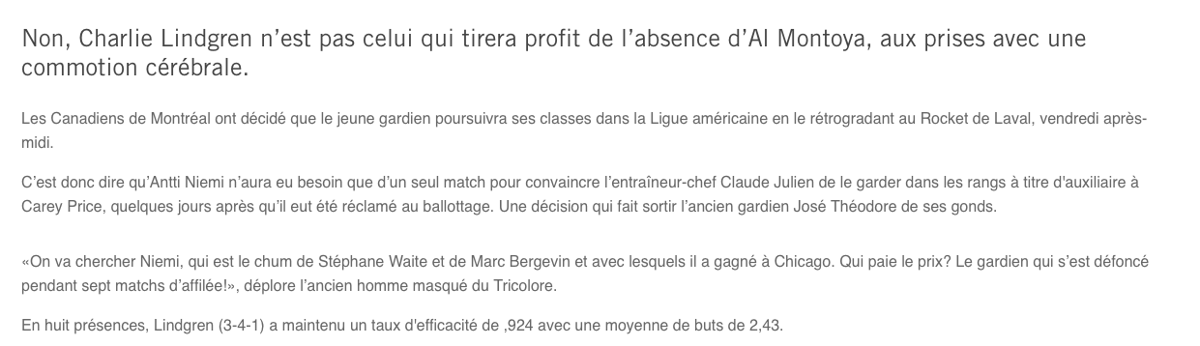 Les propos de José Théodore font encore JASER..
