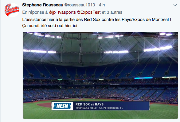 Les Rays se rapprochent de Montréal...