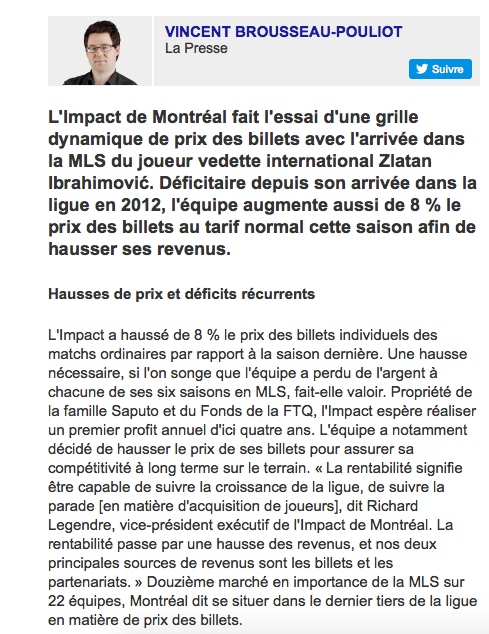 L'IMPACT se la joue GEOFF MOLSON...