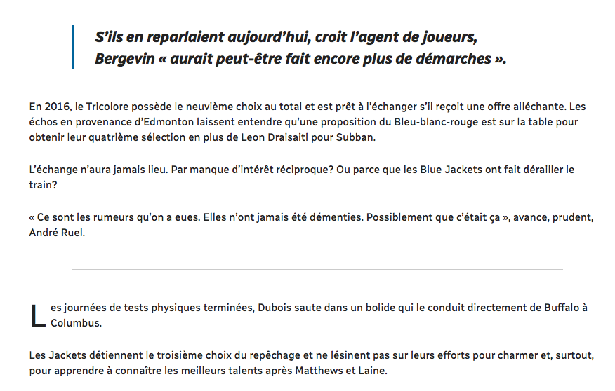  L'incroyable histoire de Pierre-Luc Dubois...et de Bergevin L'OBSÉDÉ...