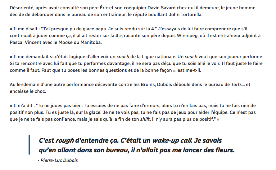  L'incroyable histoire de Pierre-Luc Dubois...et de Bergevin L'OBSÉDÉ...