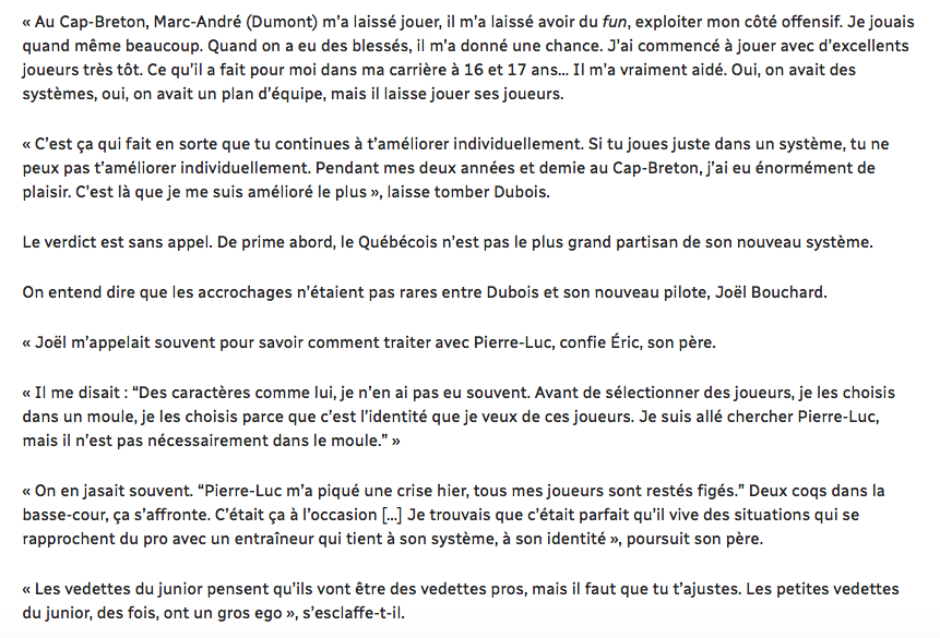  L'incroyable histoire de Pierre-Luc Dubois...et de Bergevin L'OBSÉDÉ...