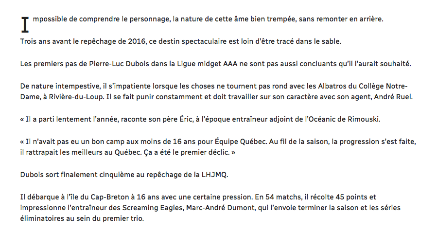  L'incroyable histoire de Pierre-Luc Dubois...et de Bergevin L'OBSÉDÉ...