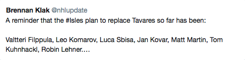 Lou Lamoriello, est en train de faire comme Marc Bergevin...