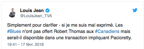 Louis Jean devra remettre son MASCARA sur ses yeux...