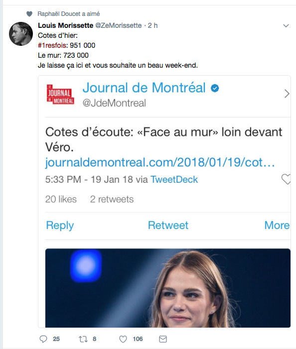 Louis Morissette qui attaque l'émission de Maripier..