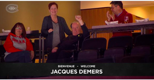 L'ovation pour Jacques Demers..Nous a donné les larmes aux yeux..