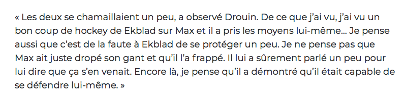 Mais comment Jonathan Drouin peut-il défendre Max Domi???????