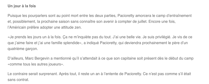 Mais il ne faudrait quand même pas le prendre en PITIÉ.