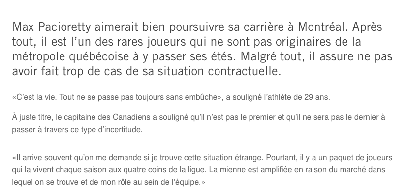 Mais il ne faudrait quand même pas le prendre en PITIÉ.