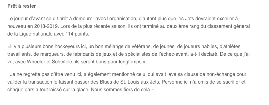 Mais Paul..On espère que toi aussi t'as appris quelque chose..pour Montréal BABY!!!!