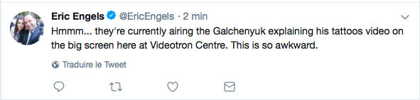 MALAISE au CENTRE VIDÉOTRON...