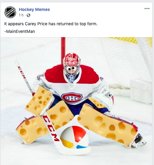 Malgré la victoire du CH...Carey Price se fait NIAISER...