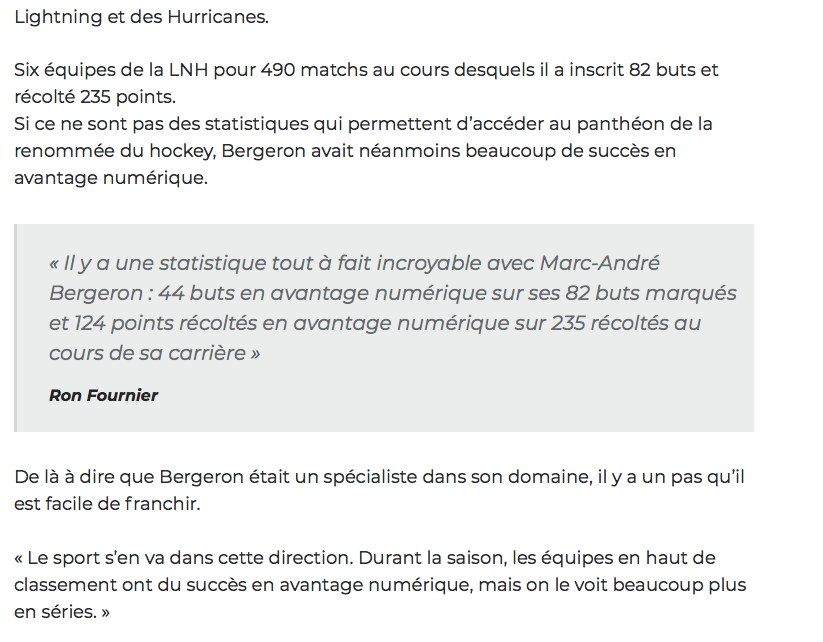 Marc-André Bergeron veut devenir le MARTIN ST-LOUIS du CH..