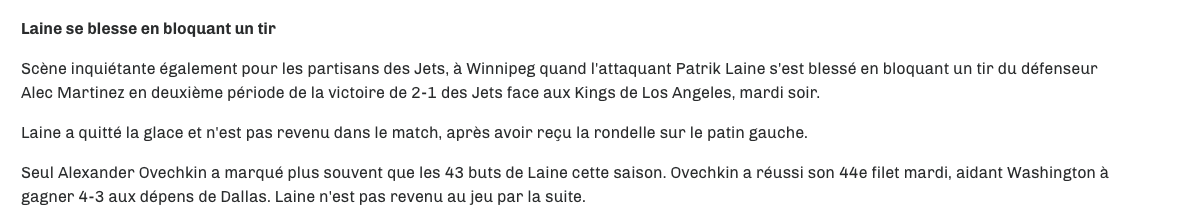 Marc-André Fleury COMMOTIONNÉ...