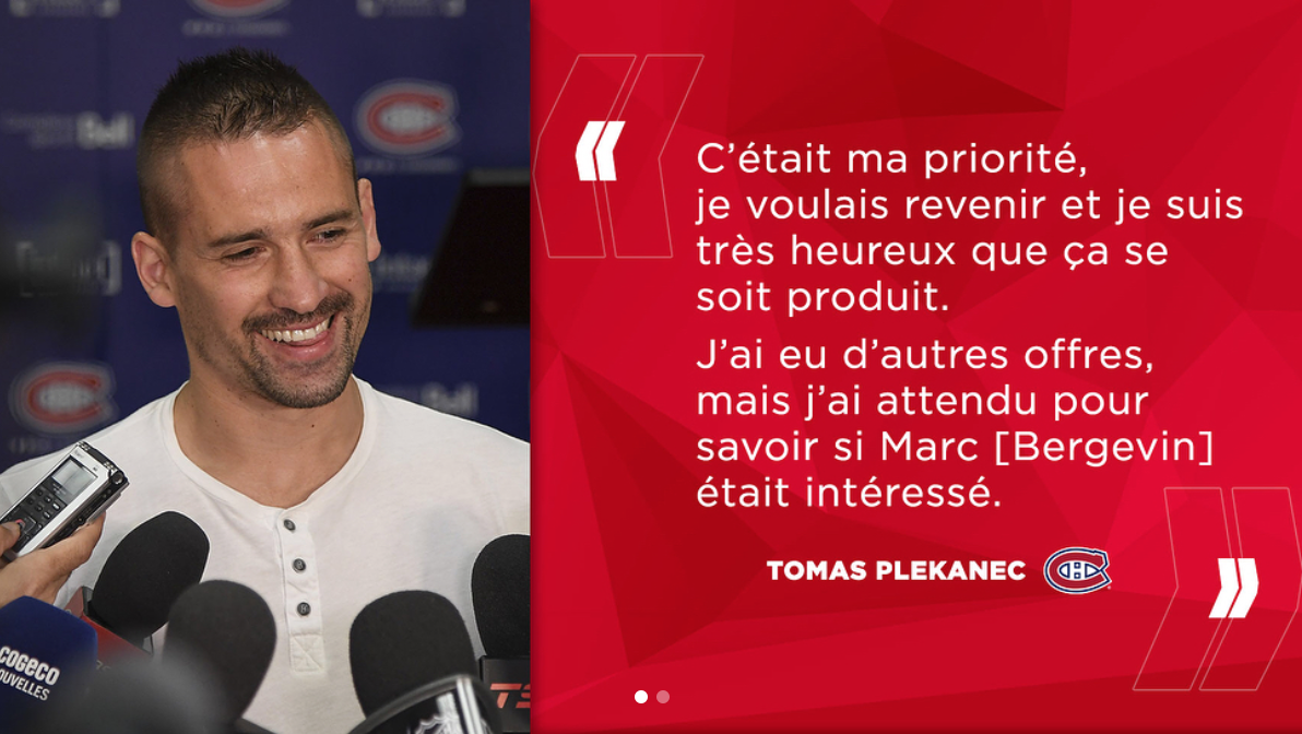 Marc Bergevin, a ramené Tomas Plekanec, par pitié...