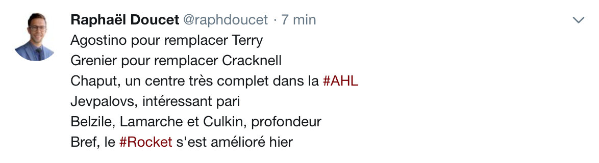 Marc Bergevin, aura amélioré de quoi hier...