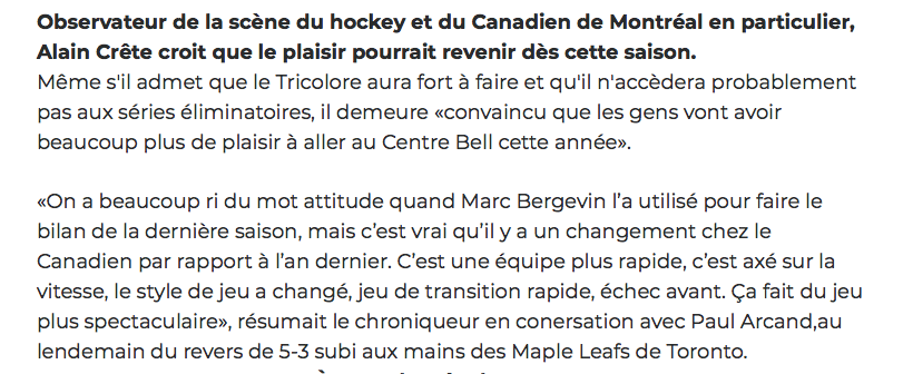 Marc Bergevin avait raison..