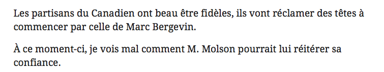 Marc Bergevin CONGÉDIÉ!!!!!! Par le Journal de Montréal!!!!!!!!