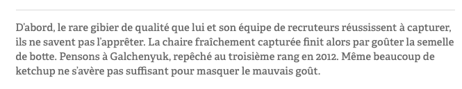 Marc Bergevin doit apprendre à CHASSER..et...