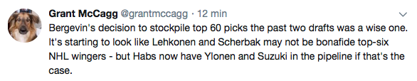 Marc Bergevin doit échanger Artturi Lehkonen...