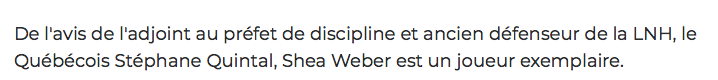 Marc Bergevin est au 7e ciel....Les anciens PLOMBIERS du CH vantent Shea Weber..