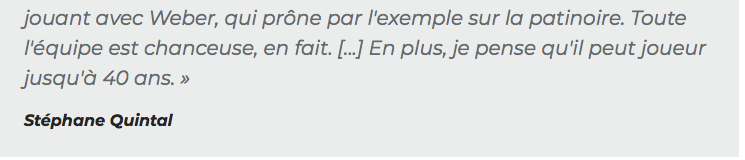 Marc Bergevin est au 7e ciel....Les anciens PLOMBIERS du CH vantent Shea Weber..